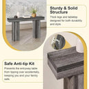 55Inch Farmhouse Console Table,Wooden Rectangular Sofa Table Behind The Couch,Entryway Console Table with Storage for Living Room, Hallway,Entrance (Grey) by CozyNest Decor