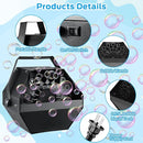 Theefun Bubble Machine: 750ML Metal Automatic Bubble Maker for Toddlers and Kids, Portable Professional Bubble Blower Operated by Plug-in Bubble Toys for Parties Weddings Indoor and Outdoor Use by TinyTreasures Baby Boutique