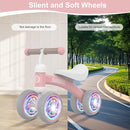Baby Balance Bike Toys for 12-36 Months Kids Toy Boy and Girls Gifts Toddler Best First Birthday Gift Children Walker No Pedal Infant 4 Wheels Bicycle (Colorful, Pink-Light) by TinyTreasures Baby Boutique