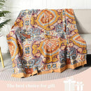 Boho Throw Blanket for Bed - 100% Pure Cotton Ultra Soft Rustic Quilt - Farmhouse Decor Bed Blankets, All Season Rustic Throw for Sofa Couch Chair(60"×80", Boho Flover) by CozyNest Decor