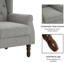 Accent Chair, Upholstered Armchair with Button Tufted High Back & Solid Wood Legs, Comfy Wingback Reading Single Sofa Chair for Small Spaces, Living Room, Bedroom (Light Grey, Set of 1) by CozyNest Decor