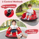 GLACER 12V Bumper Car, Electric Kids Bumper Car w/Parental Remote, 3-Speed, 360°Spin, Music, LED Light, Battery Ride on Bumper Car w/Dual Joysticks, Baby Bumper Car for Toddlers 18 Months+ (Red) by TinyTreasures Baby Boutique