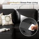 Faux Leather Oversized Accent Chair with Storage Deep Seat Single Sofa Large Reading Armchair for Living Room Bedroom Office Black by CozyNest Decor