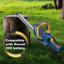 Hedge Trimmer for Dewalt 20V Battery, Cordless Hedge Trimmer with 22'' Dual-Action Blade, 1600RPM, 3/5'' Cutting Width, Rotating Handle & Dual Switch Design (Battery Not Included) (Navy Blue) by GreenHaven Gardens