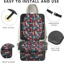Car Seat Protector for Child Car Seat, 2 Pack Baby Car Seat Covers with Mesh Pockets & Non-Slip Backing 600D Durable Seat Protector Under Baby Car Seat for Car Back Seat (Red Leaves, Large) by TinyTreasures Baby Boutique