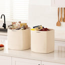joybest Cube Storage Bins Set of 4, 13inch Cube Baskets Organizer for Nursery, Square Cotton Rope Baskets for Shelves Organizing, Kids Toy, Closet Storage, Beige by TinyTreasures Baby Boutique