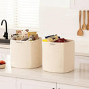 joybest Cube Storage Bins Set of 4, 11inch Cube Baskets Organizer for Nursery, Square Cotton Rope Baskets for Shelves Organizing, Kids Toy, Closet Storage, Beige by CozyNest Decor