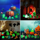 58 Pcs Halloween Luminous Mini Toys Glow in Dark Tiny Resin Figures Set Fairy House Diorama Accessories Ornament for Garden Dollhouse Craft DIY (Pumpkin) by GreenHaven Gardens