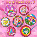 klmars Unicorn Themed Wooden Painting Kit-Glow in The Dark-Arts & Crafts Gifts for Kids Girls Ages 5-12-Wood Slice Craft Activities Kits -Unicorn Art Toys for Kids Christmas Gifts by TinyTreasures Baby Boutique