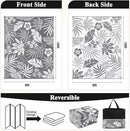 Pauwer Waterproof Outdoor Rug 8x10, Reversible Plastic Straw Patio Camping Rug, Indoor Outdoor RV Mat Carpet for Deck, Camper, Porch, Balcony, Backyard, Picnic, Floral Grey by GreenHaven Gardens