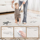79x71 Foldable Play Mat for Baby, Extra Large Foam Play Mat Tummy Time and Crawling Mat, Waterproof & Anti-Slip Reversible Portable Baby Floor Mat for Infant, Toddler by TinyTreasures Baby Boutique
