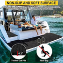 Marine Carpet - 6 FT x 18 FT Black Indoor/Outdoor Carpet, 0.2" Thick, Water-Proof TPE Backing, Non-Slide for Home, Patio, Porch, Deck by CozyNest Decor