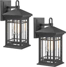 Outdoor Porch Lights Wall Mount, 2 Pack 12.4 Inch Outdoor Wall Lantern With E26 Sockets & Seeded Glass, Classic Exterior Lighting Fixtures, Waterproof Black Porch Light Fixtures For House, Garage by GreenHaven Gardens