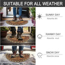 CHICHIC Welcome Door Mat 18 x 30 Inch Front Doormat Outdoors for Home Entrance Outdoors Mat for Outside Entry Way Doormat Entry Rugs, Heavy Duty Non Slip Rubber Back Low Profile, Semicircle by CozyNest Decor