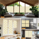Window Privacy Film Stained Glass Decorative Static Clings Frosted Window Tint for Home Room Decor Bathroom Door Car Stickers with Glittering Effect, Removable(Golden Geometry) by CozyNest Decor