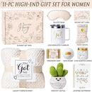 Get Well Soon Gifts Baskets for Women Self Care Gifts, Spa Care Package After Surgery Inspirational Thinking of You Sympathy Gift, Feel Better Encouragement Gift for Women Sick Friends Mom w/ Blanket by TinyTreasures Baby Boutique
