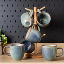 AmorArc 12oz Coffee Mugs, Ceramic Coffee Mugs set of 6 for Man, Woman, Dad, Mom, Modern Coffee Mugs with handle for Latte/Cappuccino/Milk/Cocoa. Dishwasher&Microwave Safe, Ceylon Blue by CozyNest Decor