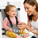 liuliuby Compact Travel High Chair | Portable High Chair for Baby | Baby Travel Essential Harness Seat | Must Haves for Vacations, Restaurants, Family Visits with Babies | Portable Highchair Seat by TinyTreasures Baby Boutique