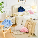 White Seashell Throw Pillows, Shell Shaped Throw Pillows, 18 Inch Soft Velvet Home Decorative Pillow Plush Cushion for Bed Couch Living Sofa Room Decor Accent Throw Pillow by CozyNest Decor