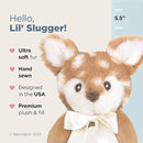 Bearington Collection Baby Lil’ Willow, 5.5 Inch Fawn Plush Stuffed Animal, Soft Baby Rattles and Plush Rings - Newborn Toys by TinyTreasures Baby Boutique