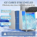 Ice Maker Commercial Ice Machine Large Capacity Stainless Steel 500 Lbs/24H Industrial Ice Machine, 350 Lbs Storage Commercial Ice Machines Free Standing, Cubes Ice Makers Commercial by CozyNest Decor