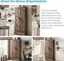 72" Farmhouse Kitchen Pantry Cabinet With Drawer, Tall Storage With 2 Barn Doors and Shelves, Versatile Large Rustic for Dining Room, Bathroom, Living Room, Rustic Brown by CozyNest Decor