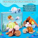 Crochet Kit for Beginners -4 PCS Turtle Crochet Kit with Step-by-Step Video Tutorials, Beginner Crochet Kits for Adults, Animal Crochet Turtle Ball Games Set by TinyTreasures Baby Boutique