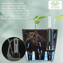Self Watering Planters for Indoor Plants : 5 inch 6 Pack Grey Planter with Water Level Indicator African Violet Self Watering Flower Pot for Herb Pot House Plant Planting by GreenHaven Gardens