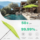 JEAREY 6.5x10 ft Rectangular Patio Umbrellas Outdoor Market Umbrella with Push Button Tilt and Crank, Rectangle Table Umbrella 6 Sturdy Ribs UV Protection for Pool Garden Backyard Deck, Apple Green by GreenHaven Gardens