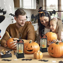 Halloween Snow Globe Lantern, Spooky Ghost Halloween Decor, Plug-in & Battery Operated Snow Globes for Halloween Decorations Indoor by CozyNest Decor