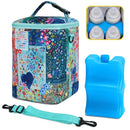 Breastmilk Cooler Bag with Ice Pack Fits 4 Baby Bottles Up to 9 Ounce Insulated Baby Bottle Bag Breast Milk Cooler on The Go with Strap Baby Bottle Cooler Bag for Nursing Mom Daycare or Travel by TinyTreasures Baby Boutique