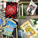 Seasonal Garden Flags Set of 12 Double Sided 28 x 40 Inch Yard Flags, Large House Flags for Outside, Fall Winter Halloween Christmas Outdoor Flags, Holiday Garden Flags for All Seasons by GreenHaven Gardens