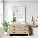 Silver Bathroom Mirror for Wall, 30x36 Inch Rectangle with Metal Frame, Modern Vanity for Bathroom Living Room, Entryway Hangs Horizontal or Vertical by CozyNest Decor