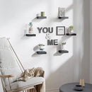 BAMEOS Small Floating Shelves for Wall, Small Black Shelf 5.9 * 5.7 Inch Display Ledges for Decor, Mini Shelf for Wall, Black by CozyNest Decor