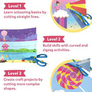 Skillmatics Scissor Skills Activity Book - Snip Snip, 25 Fun Cutting & Creative Activities for Preschoolers, 2 Child-Safe Scissors, Fine Motor Skills Craft Kit, Gifts for Kids Ages 3, 4, 5, 6, 7 by TinyTreasures Baby Boutique
