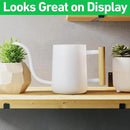 35 oz Metal Small Indoor Watering Can with Long Spout & Real Wood Handle for House Plants, Succulents, Cacti & Seedlings - White Long Spout Watering Can Indoor Plants - Stylish, Gentle Flow, No Spills by GreenHaven Gardens
