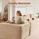 ovios 105” Modular Sectional Sofa with Thicken Seat Cushion, Cloud Couch with Deep Seat, Modern L-Shape Sofas Couches with Chaise,Upholstered Couches for Living Room Bedroom,Camel by CozyNest Decor