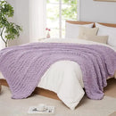 L'AGRATY Chunky Knit Blanket Throw - Soft Chenille Yarn Throw Blanket 30x40：Handmade Thick Cable Knit Crochet Blanket - Large Knit Blanket Chunky Rope Knot Throw Blanket for Couch Sofa Bed Home Decor by CozyNest Decor