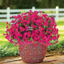 ‌20 Bundles Artificial Flowers for Outdoors‌ with 6 Faux Butterflies, UV Resistant ‌Fake Flowers‌ with Eucalyptus Leaves, ‌Artificial Plants Outdoor‌ for Patio Garden Porch Home Decor (Rose Red) by CozyNest Decor