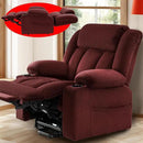 Three Motor Large-Wide Power Lift Chairs Recliners for Big and Tall Elderly, 180° Lay Flat Lift Chair, Infinite Position, Power Headrest, Heat & Vibration Massage (Plush Flannel, Red) by CozyNest Decor