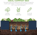 Best Choice Products 8x4x2ft Outdoor Metal Raised Garden Bed, Deep Root Planter Box for Vegetables, Flowers, Herbs, and Succulents w/ 478 Gallon Capacity - Navy by GreenHaven Gardens
