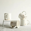 COLLECTIVE HOME - Monogram Ceramic Mugs, 15 oz Golden Initial Coffee Cups, Elegant Alphabet Tea Mugs, Elegant Personalized Mug with Gift Box, Luxurious Cups for Office and Home (r) by CozyNest Decor