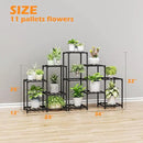 Bamworld Outdoor Plant Stand Indoor Black Corner Shelf 5-Tier 11 Potted Flower Shelves Wooden Garden Wood Plant Holder Rack for Living Room Lawn Window by GreenHaven Gardens