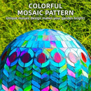 VOREEN Mosaic Glass Gazing Ball Outdoor Gazing Globe, Reflective Ball Yard Decoration for Homes, Patio, Lawn and Gardens, Gift for Mom Wife Friend, 10-Inch, Blue by CozyNest Decor
