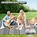 Picnic Blankets Outdoor Extra Large-Waterproof Picnic Blanket with Shoulder Carry Strap | Machine Washable Picnic Mat with Sandproof Backing for Park , Grass, Camping, Hiking, Concerts (Black) by TinyTreasures Baby Boutique