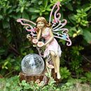 Garden Fairy Statue Outdoor Decor-Solar Flower Fairy Figurines-Garden Fairies Statues Decoration for Outside Lawn Yard Patio,Garden Ornament Gift,Tall 11.8 Inches by GreenHaven Gardens