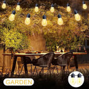 Honche Solar Lights Outdoor Waterproof LED IP66 with 15 Edison Bulb Warm White String Lights Patio Lights Decorate for Christmas Camping Wedding Birthday Backyard Gazebo Party by GreenHaven Gardens