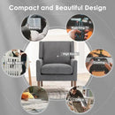 COLAMY Modern Wingback Living Room Chair Set of 2, Upholstered Fabric Accent Armchair, Single Sofa Chair with Lounge Seat and Wood Legs for Bedroom/Office/Reading Spaces, Gery by CozyNest Decor