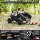 sopbost 24V 10Ah Ride On Toys for Big Kids to Drive 2 Seater Ride On Car with Remote Control Battery Powered Side by Side UTV with Large Dump Bed, 4x75W Motors, Camouflage Black by TinyTreasures Baby Boutique