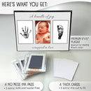 Baby Hand and Footprint Kit with Photo & Birth Details, Inkless Hand and Footprint Kit, Newborn Keepsake Plaque, Baby Shower Gifts (STYLE 2 (Baby Shower) (A Bundle Of Joy)) by TinyTreasures Baby Boutique